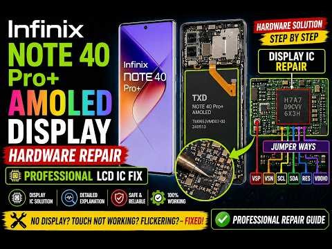 Infinix Note 40 Pro+ AMOLED Display Hardware Repair | Professional LCD IC Fix
