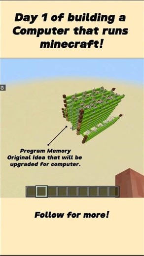 Day 1 of building a computer that runs Minecraft! #minecraft #redstone #minecraftredstone #computer