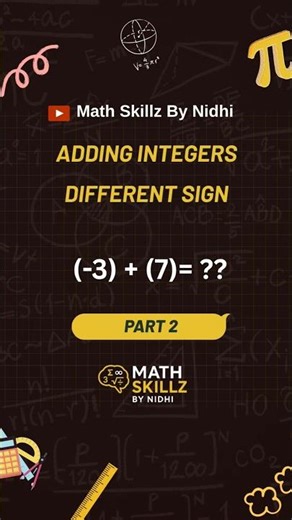 🔥Adding Integers Made Easy | Easy Way to Add Integers⚡️ #shorts