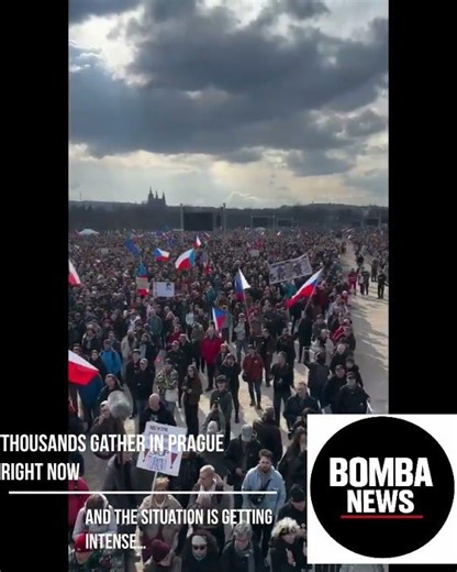 Large protests reported in Prague
