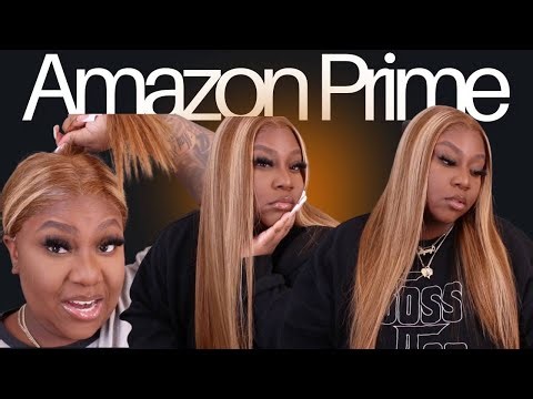 This Golden Highlight Wig from AMAZON ATE 😍 | Melted Lace Wig Install
