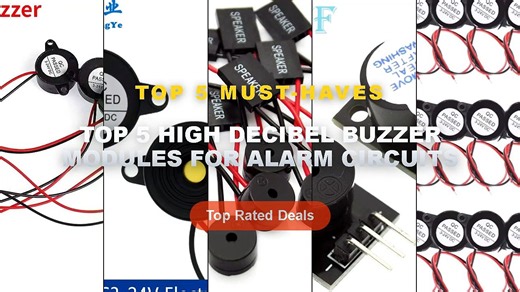 Amazing Top 5 High Decibel Buzzer Modules For Alarm Circuits You Need To See - 100pcs SFM 20B 85dB High Decibel Active B...