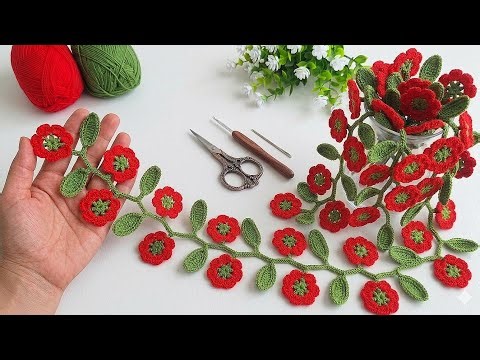 Stunning Crochet Flower Vine Tutorial | Easy Step-by-Step.