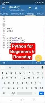 Python for Beginners 6 | Round up