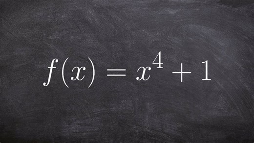 Learn how to determine algebraically if a function is even or not