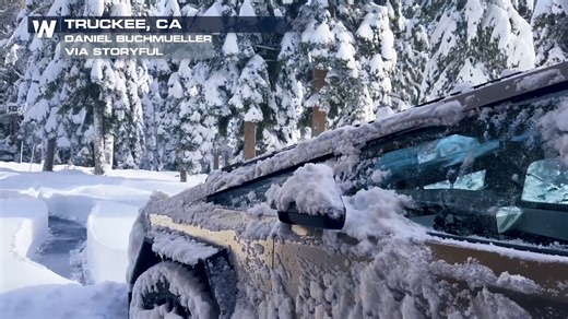 If you walked outside and saw this much snow, would you even try to shovel it? Or just wait until spring? ❄ The Sierra Nevada mountains saw multiple FEET of snow in some areas - drastically improving the Sierra snowpack, which supplies about a 3rd of the state's water. | WeatherNation