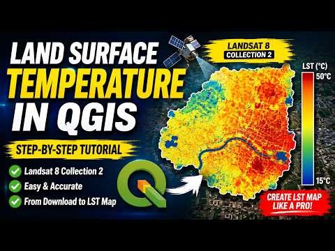 How to Calculate Land Surface Temperature (LST) in QGIS | Landsat 8 Tutorial