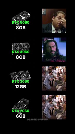 Nvidia GPUs evolution, going from 12GB to 8GB