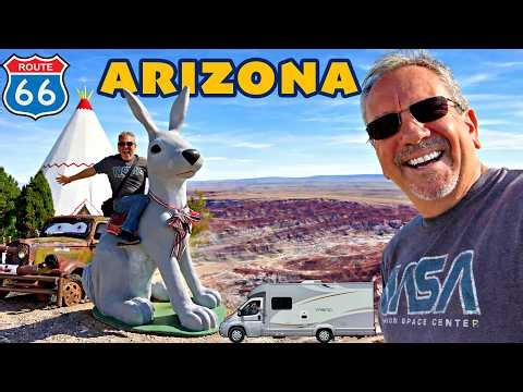Route 66 Arizona Begins! Painted Desert, Holbrook and Homolovi