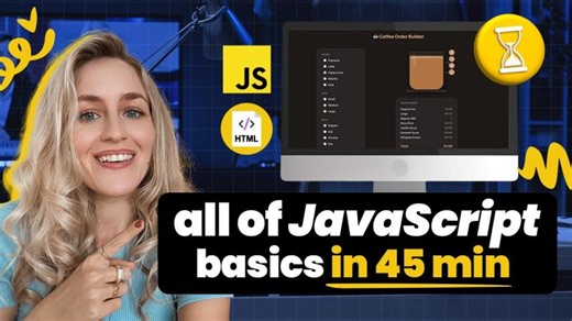 Learn All JavaScript Basics in Under 45 Minutes (HTML + CSS + Vanilla JS) | Olga Ivanova