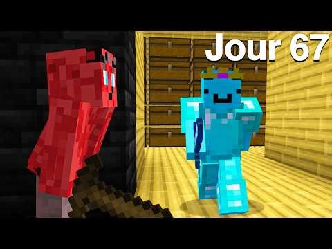 J'ai Secrètement Survécu 100 Jours chez Mon Pire Ennemi Minecraft