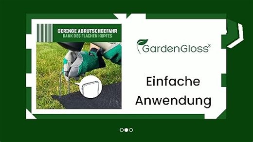 GardenGloss Rostfreie Erdanker aus Stahl (250 Stück) - 150 x 25 mm, Ø 3 mm | Stabile Bodenanker für Unkrautvlies - Gartenvlies - Zaun & Camping