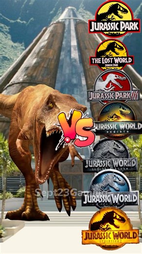 Rexy T Rex vs Jurassic World All Dinosaurs