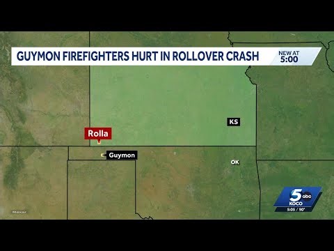 2 Oklahoma firefighters injured in truck rollover while responding to grass fire