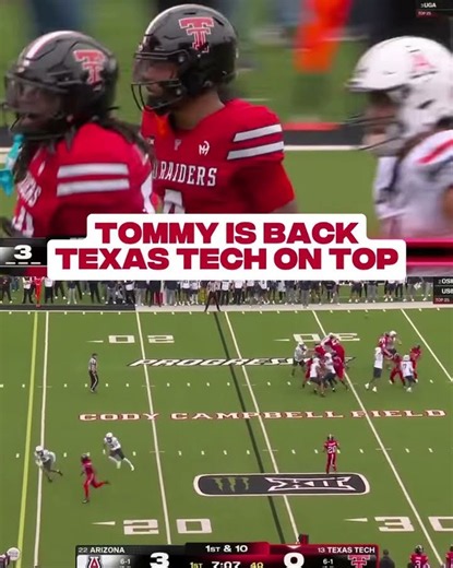Tommy Castellanos Starts, Throws TD for Texas Tech vs No. 22 Arizona