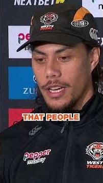 Jarome Luai fronts the press. #9WWOS #NRL
