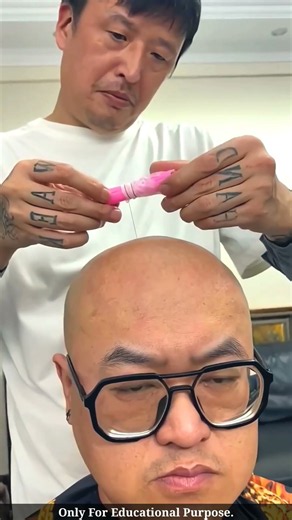 Styling ONE Hair at the Barber!😂 #shortvideo