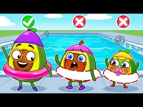 Babies Visit Pool for a First Time 💦 Safety Rules for Toddlers 🌊 Pit & Penny