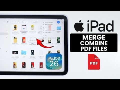How to Merge PDF Files on iPad - Combine PDF Files (iPadOS 26)