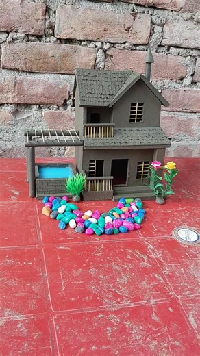 Beautiful miniature mud house 🏠 || #clayhouse #mudhouse #craft