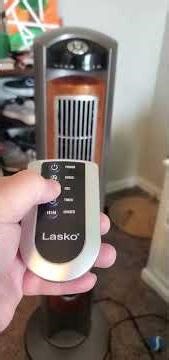 Lasko Oscillating Tower Fan with Remote, Quiet Floor Fans for Bedroom, 42", Woodgrain and Grey, T429