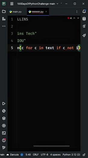 Remove Vowels from a Text in Python (The One You’ve Been Waiting For) 🔤🐍#coding #python #programming