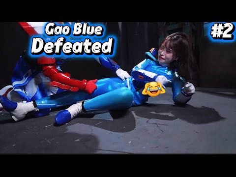 [Superheroine highlight] Gao Blue Gao Falls vs. Orcs Heroine Defeated #Superheroines #powerrangers