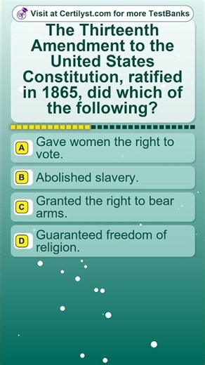 The Thirteenth Amendment to the United States Constitution, ratified .....#13thamendment #praxis