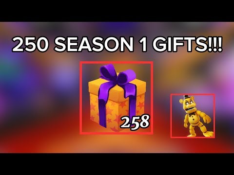 OPENING 250 SEASON 1 GIFTS in Five Nights TD 2 Modded!!! Did I get the GFreddy Pet?