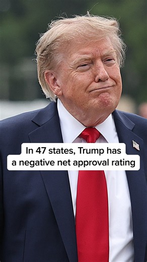 In 47 states, Trump has a negative net approval rating