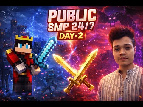 Day 2/365 24/7 Minecraft PUBLIC SMP LIVE | Time To Dominate SMP || #minecraft #minecraftsmp #smp