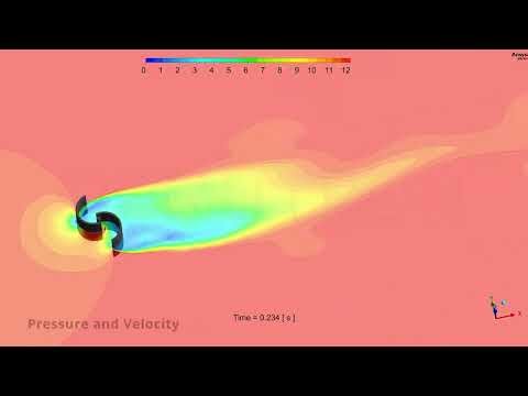 [CFD] Savonius Wind Turbine 3D simulation (ANSYS Fluent 2022R2)