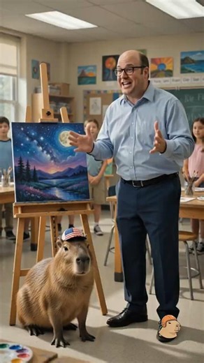 Capybara's Painting Was Stolen, But He Still Won the Art Festival! 😱🎨 #capybara