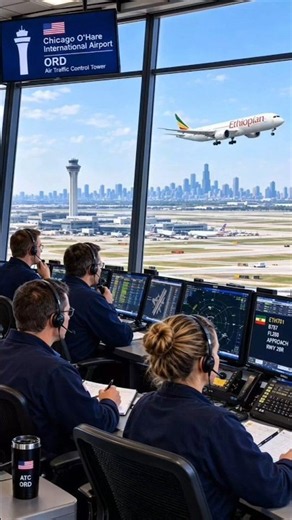 🇪🇹✈️🇺🇸 Chicago O'Hare International Airport Air Traffic Control.