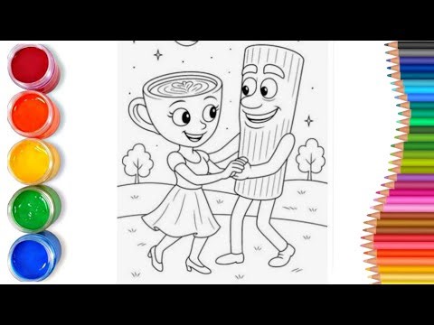 How to draw easy ballerina cappuccina and thung thung sahur dancing | easy drawing step by step