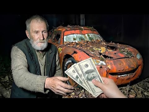 Restoration of Completely Destroyed Lightning McQueen $300 Find Full ASMR