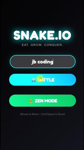 Built A Snake.io Game From HTML, CSS And JS! 🐍💻 #shorts