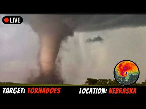 🔴 Tornado Threat Increasing Across Nebraska - LIVE STORM CHASER