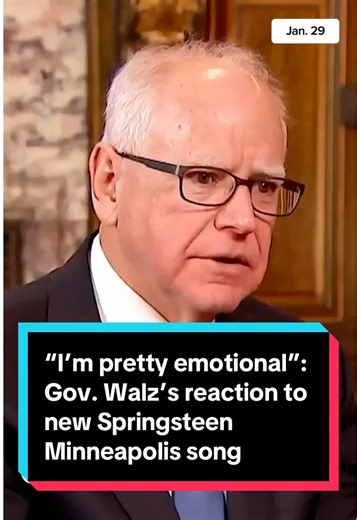 Speaking to MS NOW's @Jacob Soboroff, Minnesota Governor Tim Walz shares his reaction to the new Bruce Springsteen song, “Streets Of Minneapolis.”