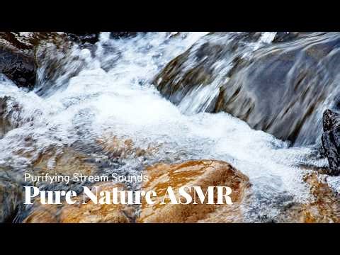 Purifying Mountain Stream Sounds (4K) | Pure Nature Zen ASMR & White Noise