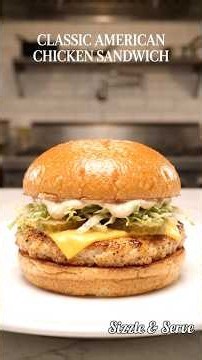 Classic American Chicken Sandwich | Juicy Homemade Chicken Patty & Creamy Signature Sauce