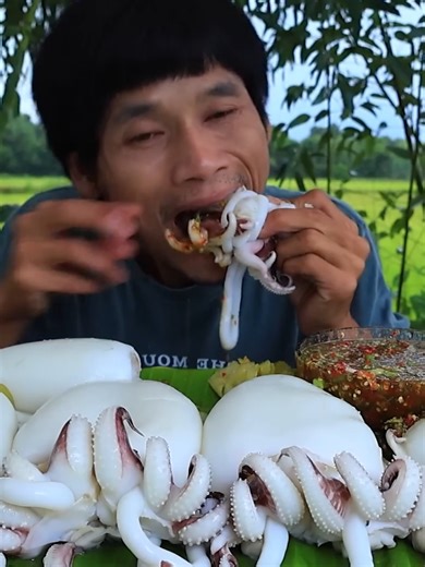 This Seafood Mukbang Is PURE Satisfaction 🤤 Cuttlefish Fresh Veggies #mukbang #seafood #foodie #eatingshow #foodlover #foodvideo | Eat With Me