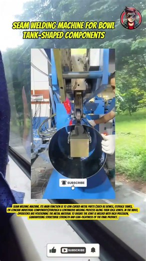Seam Welding Machine for Bowl/Tank-Shaped Components#welding #weldingmachine #weldingindustry