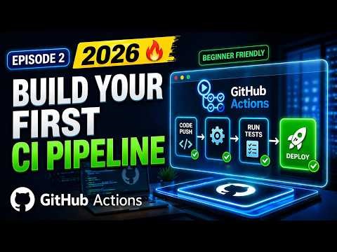 GitHub Actions Tutorial for Beginners 2026 🔥 Episode 2: Build Your First CI Pipeline FAST 🚀