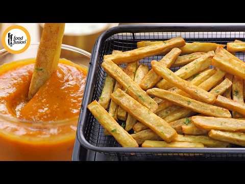 Shakarkandi Fries /Sweet Potato Fries and Chutney- Recipe By Asad Memon Food Fusion