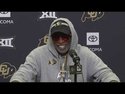 Deion Sanders holds news conference as team prepares to face Northwestern