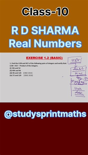 R D Sharma Class 10, Ex 1.2 #class10maths #class10 #rdsharma #ncert