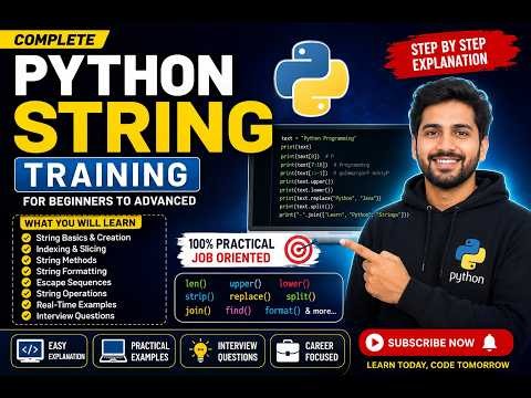 Python String Indexing & Slicing | Easy Explanation with Examples