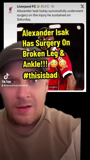 Alexander Isak Undergoes Surgery for Severe Injury