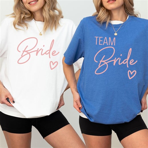 Custom Team Bride Shirt, Personalized Bachelorette Party Tees, Bridal Shower Gift, Bridesmaid Proposal Shirt, Matching Wedding Party Tee - Etsy